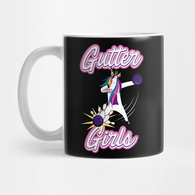 Gutter Girls Bowling Funny Unicorn Women Best Gift Idea by dconciente